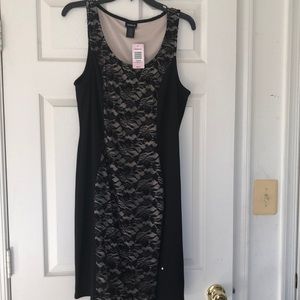 Black dress with lace detail